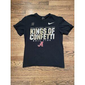 Nike Alabama Crimson Tide 2017 National Champions Kings of Confetti T-Shirt Sz M